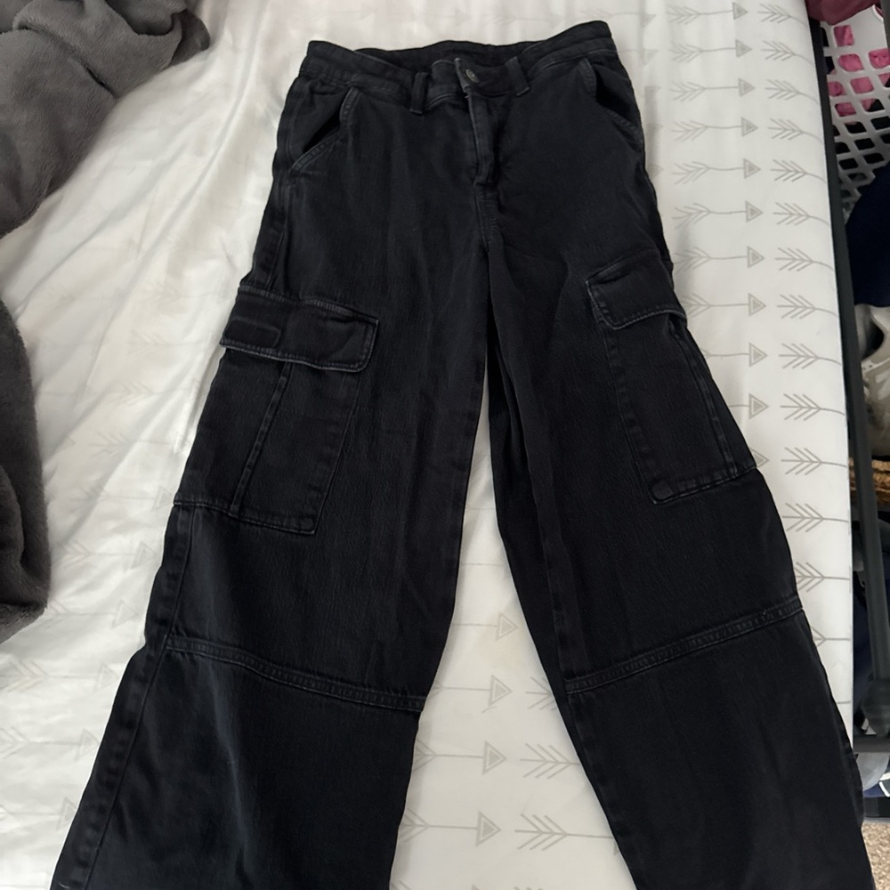 American Eagle Outfitters Black Wide Leg Jeans